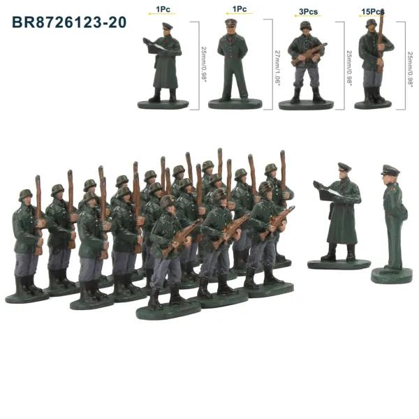 HO Scale 1:87 Military Figures Set of 20 - Image 9