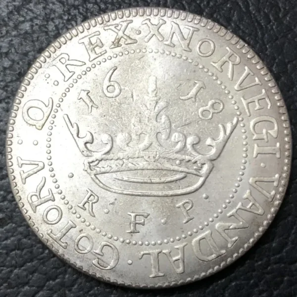 1618 Denmark 1 Krone Silver Replica Coin - Image 3