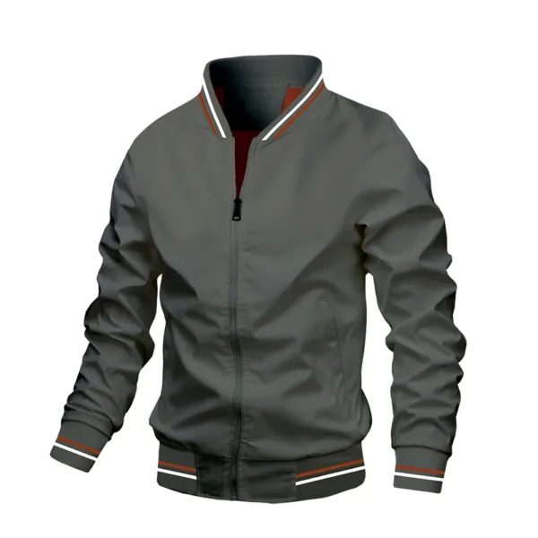 Men's Casual Slim Fit Bomber Jacket - Image 8