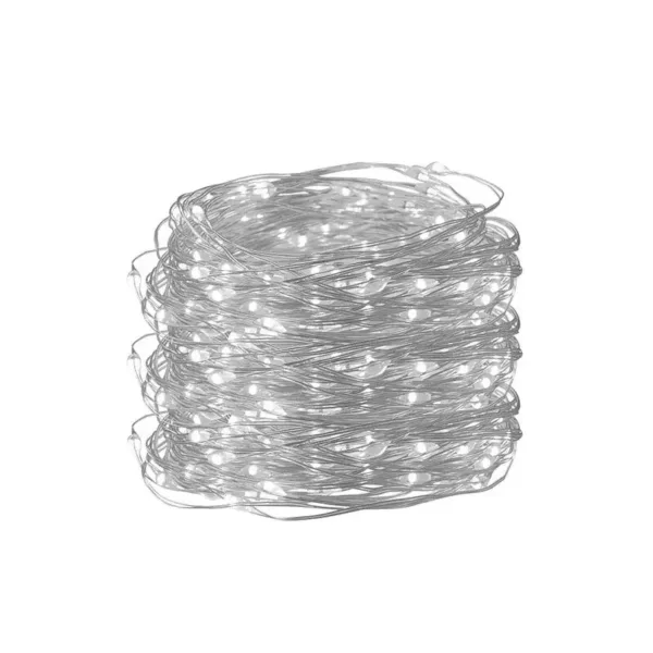 USB Powered 5M Silver Wire Fairy Lights - Image 4