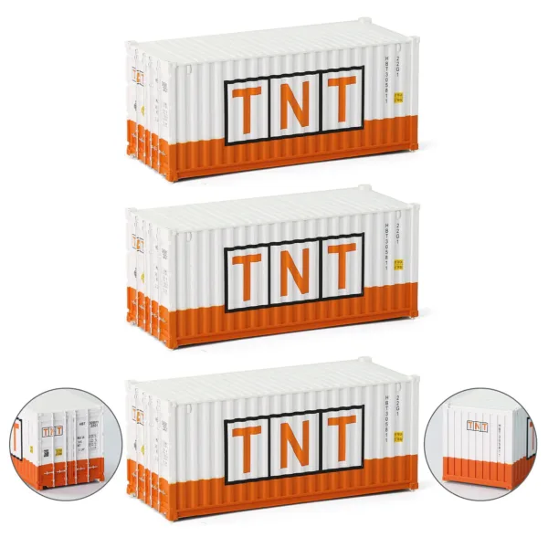 HO Scale 1:87 Shipping Container Set of 3 - Image 10