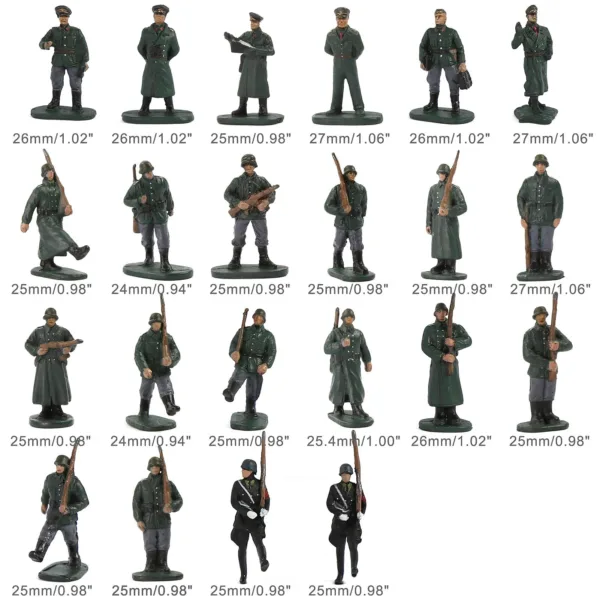 HO Scale 1:87 Military Figures Set of 20 - Image 3