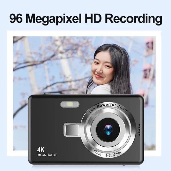 4K 96MP Autofocus Vlogging Camera 16X Zoom - Image 4