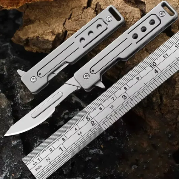 Stainless Steel Mini Folding Knife - Image 2