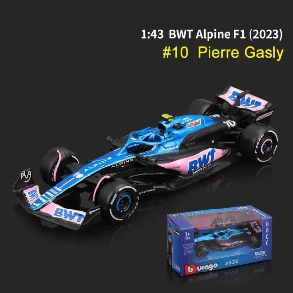 Bburago 1:43 Diecast BWT Alpine F1 A523 Model - Image 6