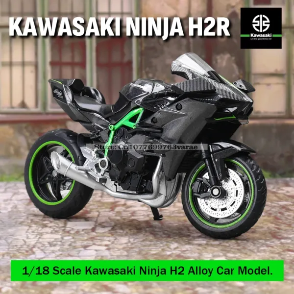 1:18 Kawasaki Ninja H2R Die-Cast Motorcycle Model