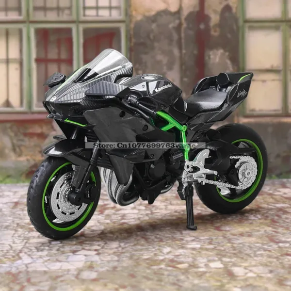 1:18 Kawasaki Ninja H2R Die-Cast Motorcycle Model - Image 3