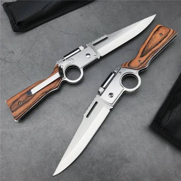 Folding Survival Knife with LED Light - Image 5