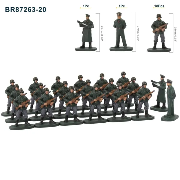 HO Scale 1:87 Military Figures Set of 20 - Image 21