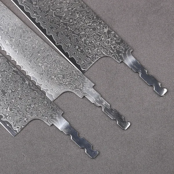 Hand Forged Damascus Steel Knife Blade - Image 3