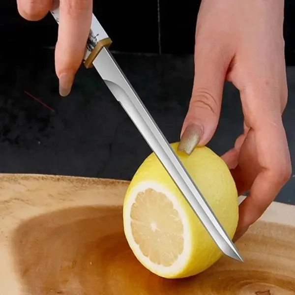 Stainless Steel Boning Knife with Scabbard - Image 3