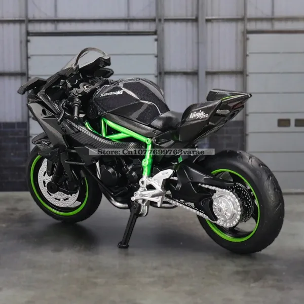 1:18 Kawasaki Ninja H2R Diecast Motorcycle Model - Image 7