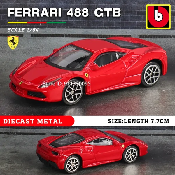 Bburago 1:64 Scale Ferrari Diecast Model Car - Image 7