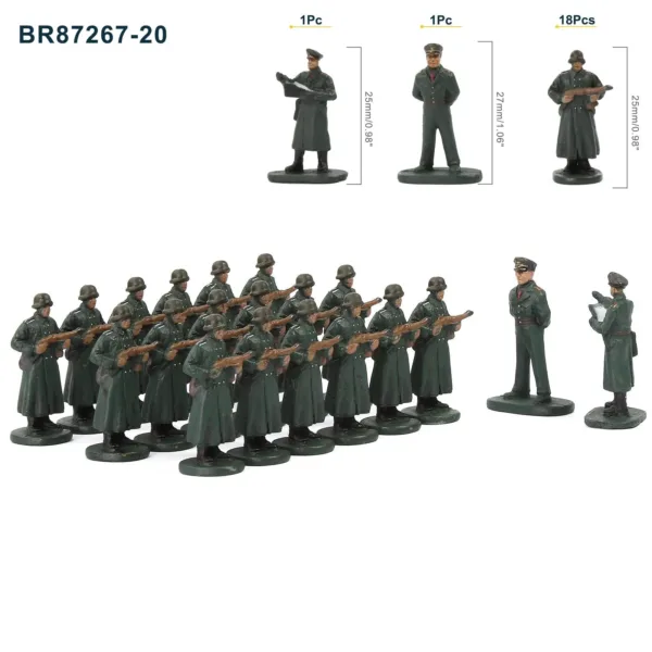 HO Scale 1:87 Military Figures Set of 20 - Image 19