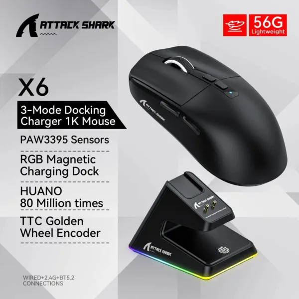 Attack Shark X6 Wireless Gaming Mouse 26K DPI - Image 8