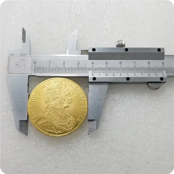 Austria Vintage Replica Gold Silver Coin 40mm - Image 6