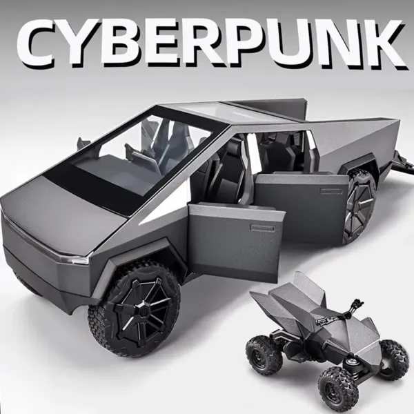 1:24 Silver Cybertruck Model with Sound and Light - Image 2