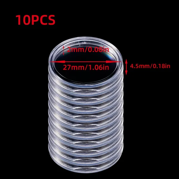 Clear Plastic Coin Storage Capsules Set - Image 13