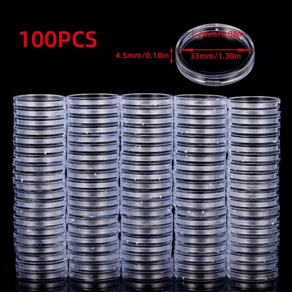 Clear Plastic Coin Storage Capsules Set - Image 39