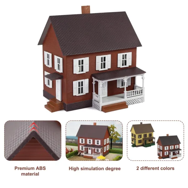 HO Scale Two-Story Farm House Model - Image 5