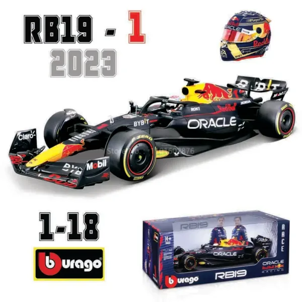 Bburago 1:18 Red Bull Racing RB19 Model Car - Image 4