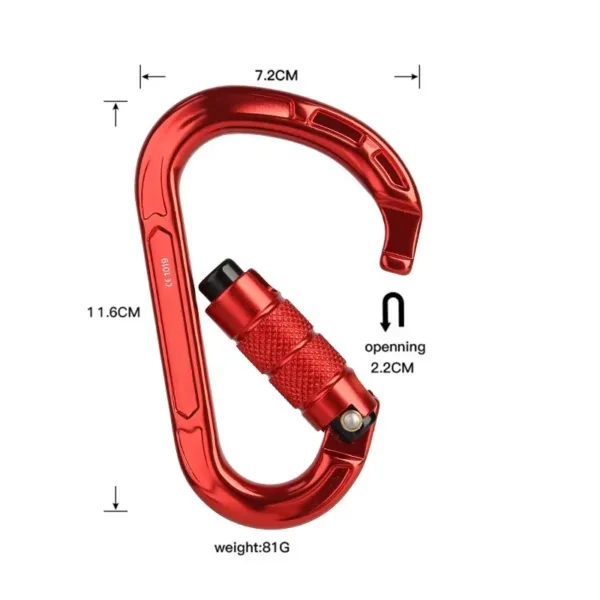 25kN Automatic Locking Carabiner for Climbing - Image 4