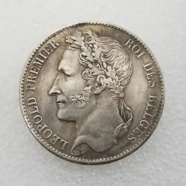 1841 Belgium Silver Coin Replica Collectible - Image 2