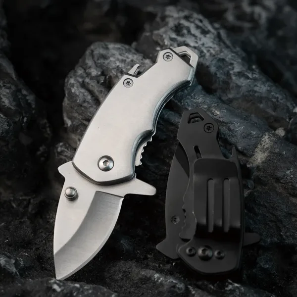 Stainless Steel Mini Folding Shark Knife - Image 2