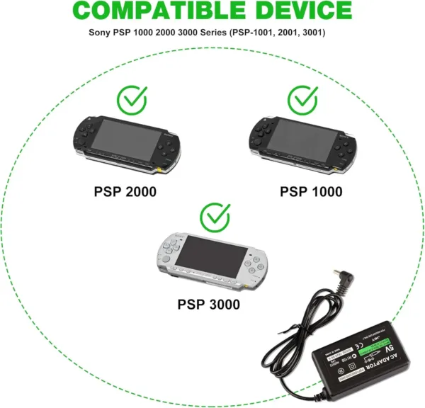 PSP Charger AC Adapter for Sony Models 1000 2000 3000 - Image 6