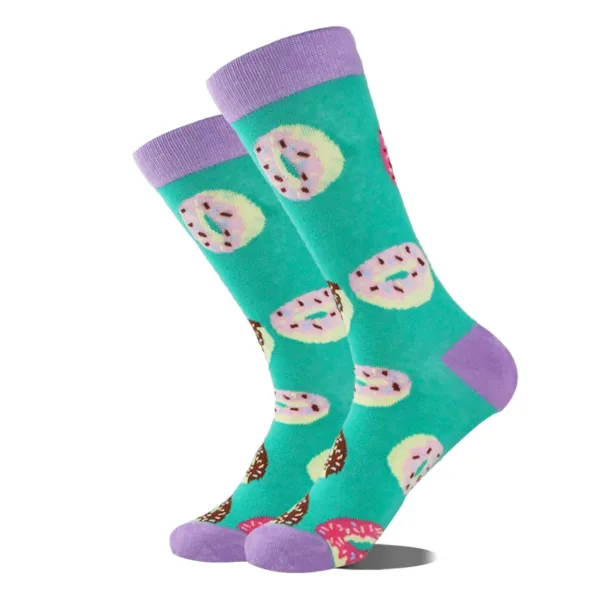 Funny Alien Planet Shark Design Cotton Socks - Image 48