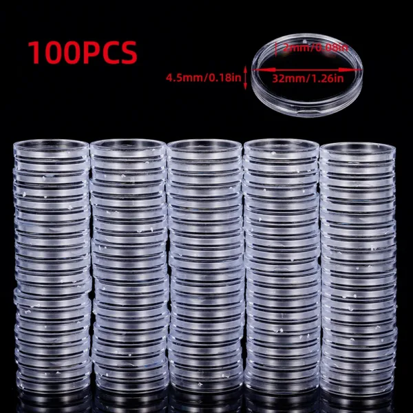 Clear Plastic Coin Storage Capsules Set - Image 38