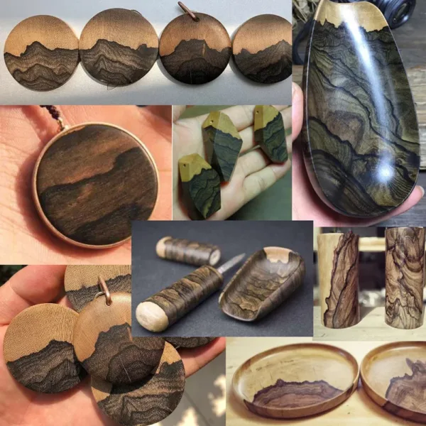 Ziricote Wood Knife Handle for DIY Projects - Image 4