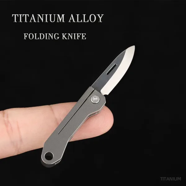 Titanium Alloy Folding Knife with D2 Blade - Image 12