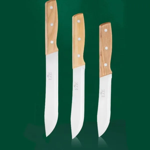 Stainless Steel Chef Knife with Wooden Handle - Image 7
