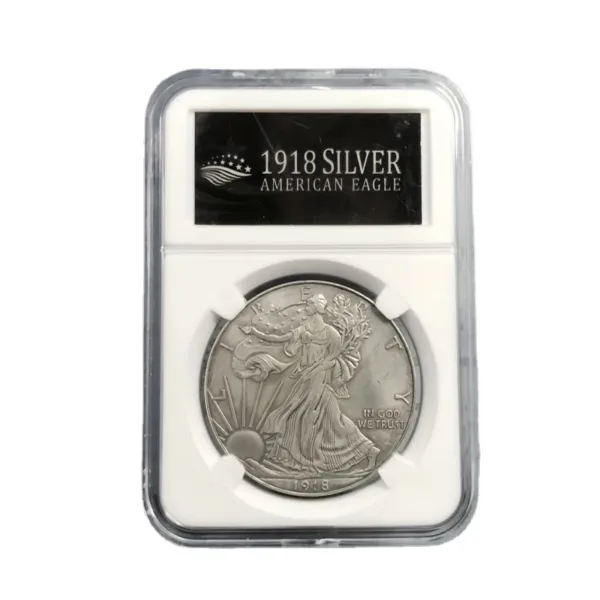 Liberty Goddess Vintage Silver Coin Replica - Image 2