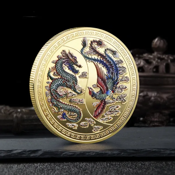 Dragon and Phoenix Replica Commemorative Coin - Image 4