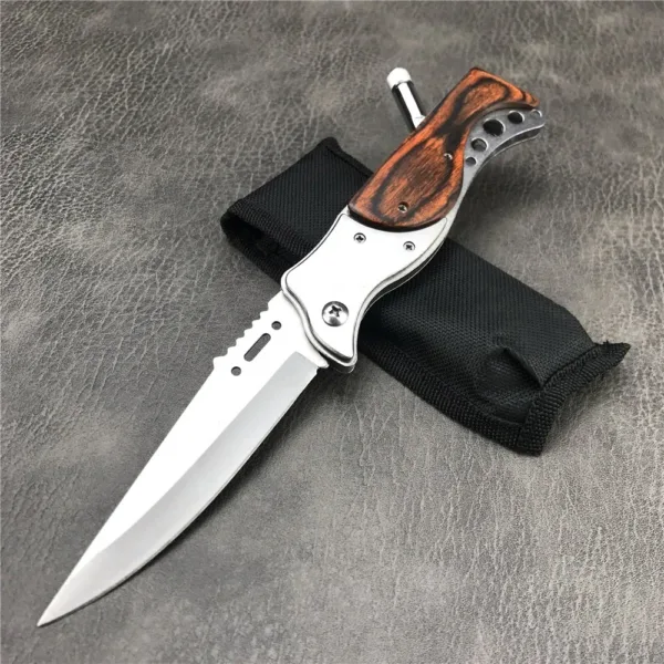 Folding Survival Knife with LED Light