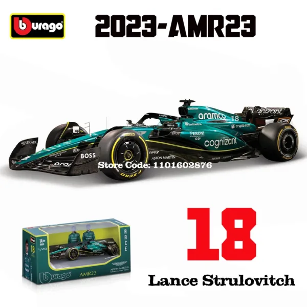 Bburago 1:43 Aston Martin F1 Model Car - Image 2