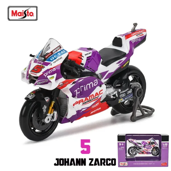 Maisto 1:18 Yamaha Factory Racing Motorcycle Model - Image 22