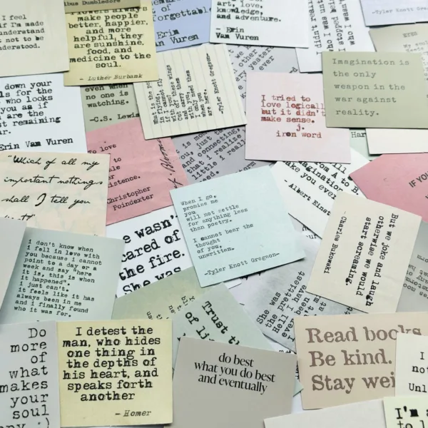 60PCS Retro Typewriter Quote Stickers Set - Image 8