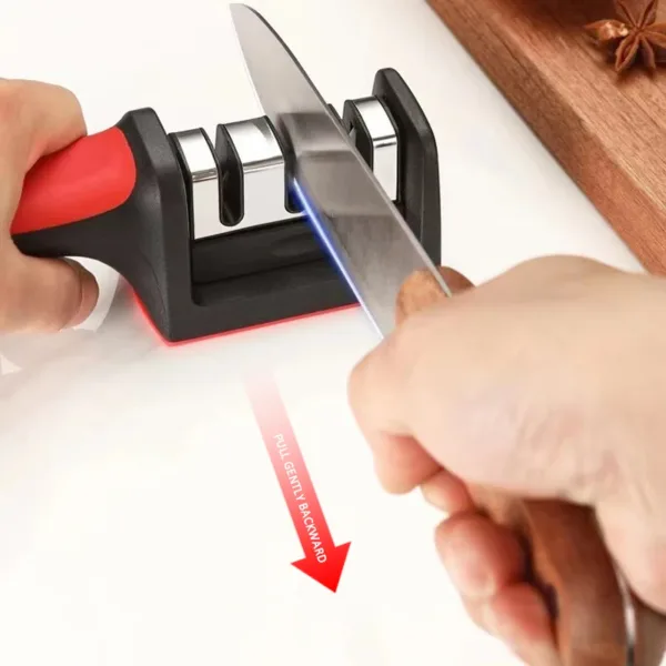 3-Stage Handheld Kitchen Knife Sharpener - Image 5