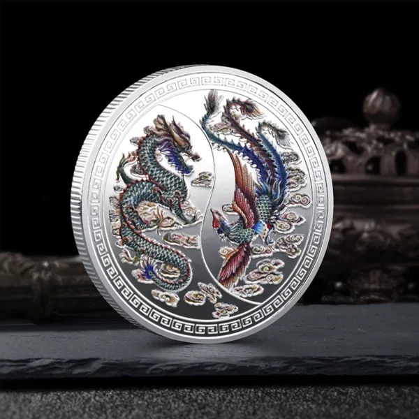 Dragon and Phoenix Replica Commemorative Coin - Image 3