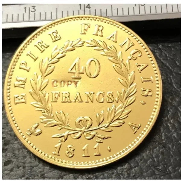 1811 France Antique 40 Francs Replica Coin - Image 3