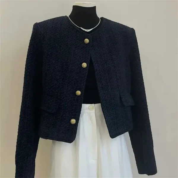 Wool Blend Casual Jacket for Women