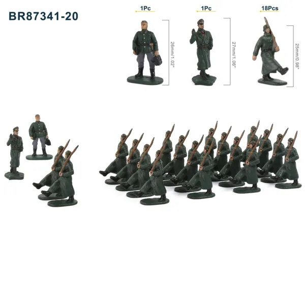 HO Scale 1:87 Military Figures Set of 20 - Image 7