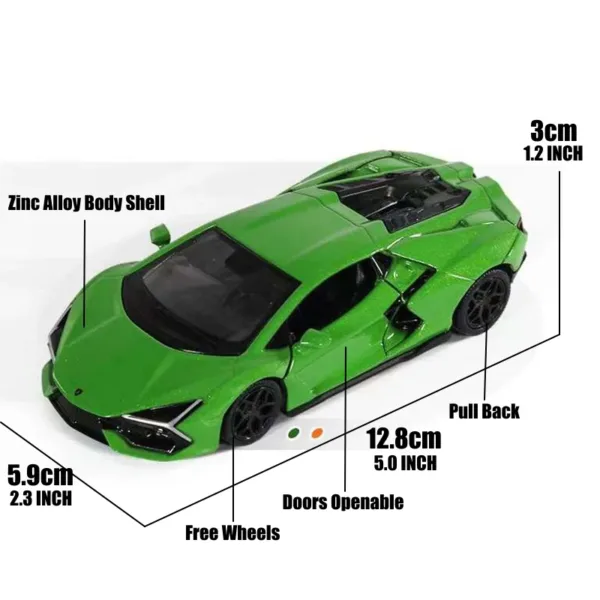 1:36 Lamborghini Revuelto Diecast Model Car - Image 3