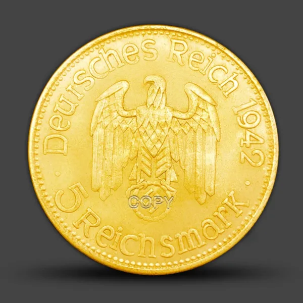 German 1942 5 Mark Replica Coin Collectible - Image 3