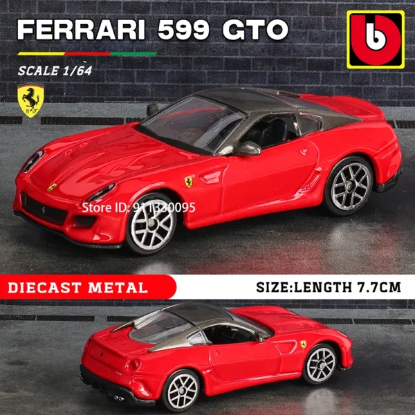 Bburago 1:64 Scale Ferrari Diecast Model Car - Image 13