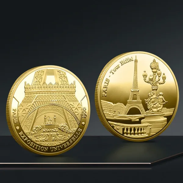 Eiffel Tower Replica Commemorative Metal Coin