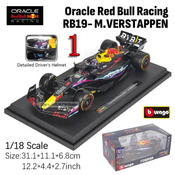 Bburago 1:18 Red Bull Racing RB19 Model Car - Image 10